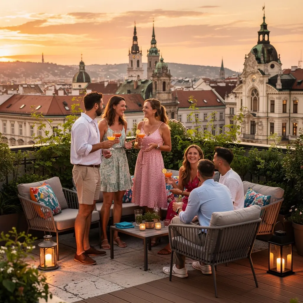 Moderne KГјche mit hochwertigen GerГ¤ten in einem stilvollen Apartment im imperialen Stil.